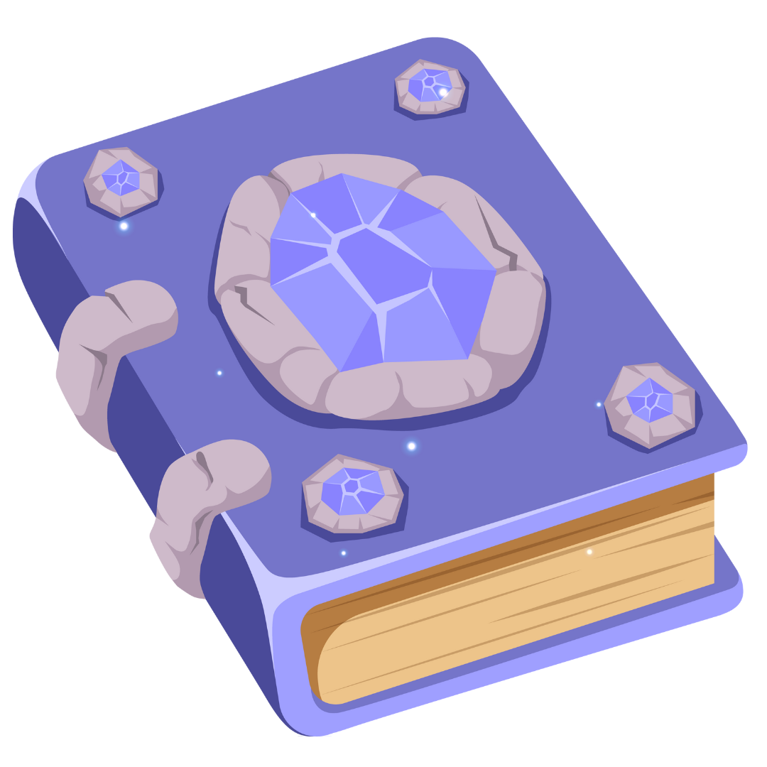Libro azul con brillo